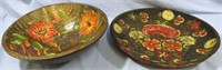 VINTAGE HAND PAINTED BOWL AND PLATTER