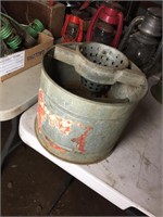 GALVANIZED BUCKET W/ SPIKES