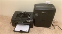 HPPrinter & Fellowes Paper Shredder