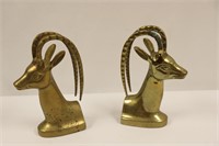 Brass Rams Head Bookends
