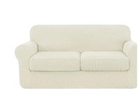 Subrtex Textured Grid Stretch Sofa Cover Couch Sli