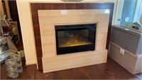 Faux Marble Electric Fireplace Heater Tested Runs