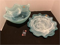Handcrafted Glass Plate & Bowl