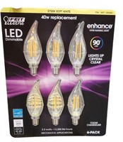 Feit Electric LED Chandelier Bulbs 40W 6 Pack