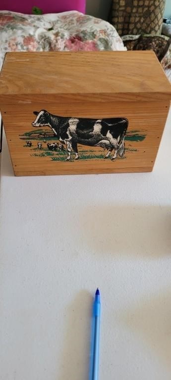 Cow recipe box