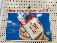 L&M Cigeratte Sign  18x24"