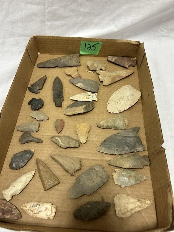 Flat of Indian Artifacts / Rocks