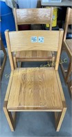 (2) oak rock back base chairs, selling 2X the $.