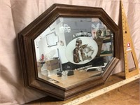 Nice framed mirror tribute to r Marlin Perkins