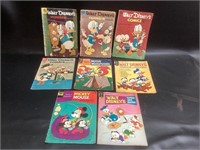 8 Early Walt Disney Comic Books,Heavily Read
