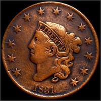 1831 Coronet Head Large Cent LIGHTLY CIRCULATED