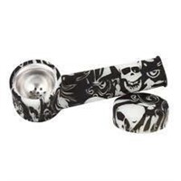 3.1 Inch Silicone Tube Pipe-Skull Themed