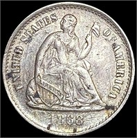 1868-S Seated Liberty Half Dime ABOUT UNCIRCULATED