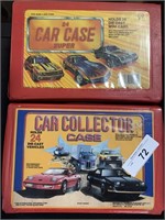 Two Collectors Car Cases w/ Cars.