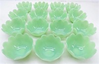 15 Jadeite Fire King Lotus Blossom Dessert Bowls