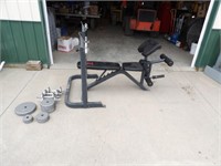 Marcy Diamond Elite Weight Bench w/Various Weights