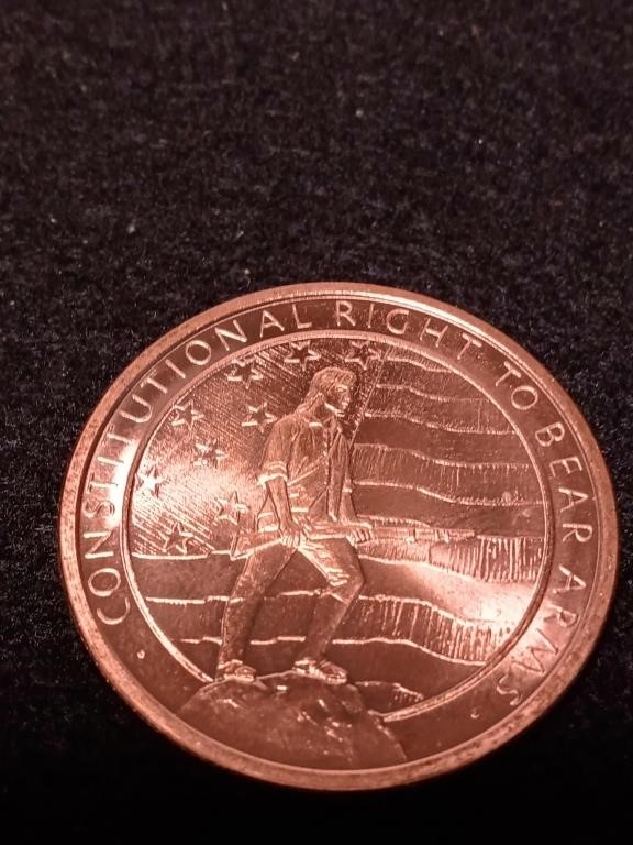 1oz. ,999 Fine Copper Round