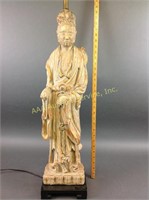 Chinese Carved Wood Figure of Guanyin