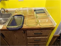 Seven PYREX Glass Baking Dishes