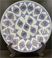 Large Blue & White Porcelain Bowl
