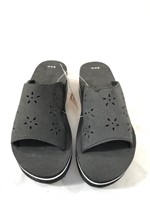 New Black Sunmates Cushioned Sandals 5-6