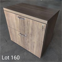 Wooden File Cabinet w/ Lock & Key by Steelcase