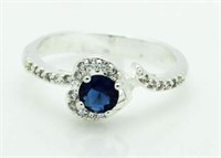 Lovely 1.00 ct Sapphire Heart Designer Ring