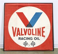 FRAMED VALVOLINE RACING OIL BANNER