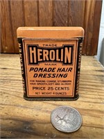 Vintage Full Pomade Hair Dressing Tin