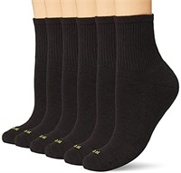 Hue Women's Mini Crew Sock 6-Pack, Black, One