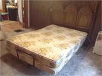 Mid century full bed frame, has electric base,