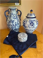 Asian Inspired BLue & White Lot - see pics