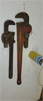 Ridged 24" pipe wrench other 18" pipe wrench.