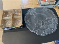 Dessert bowls & large glass platter