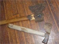 2 antique hatchets