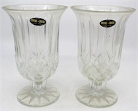 Pair of DePlomb Crystal Vases w/ Original Sticker