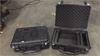 Two 18x13x7" storage cases
