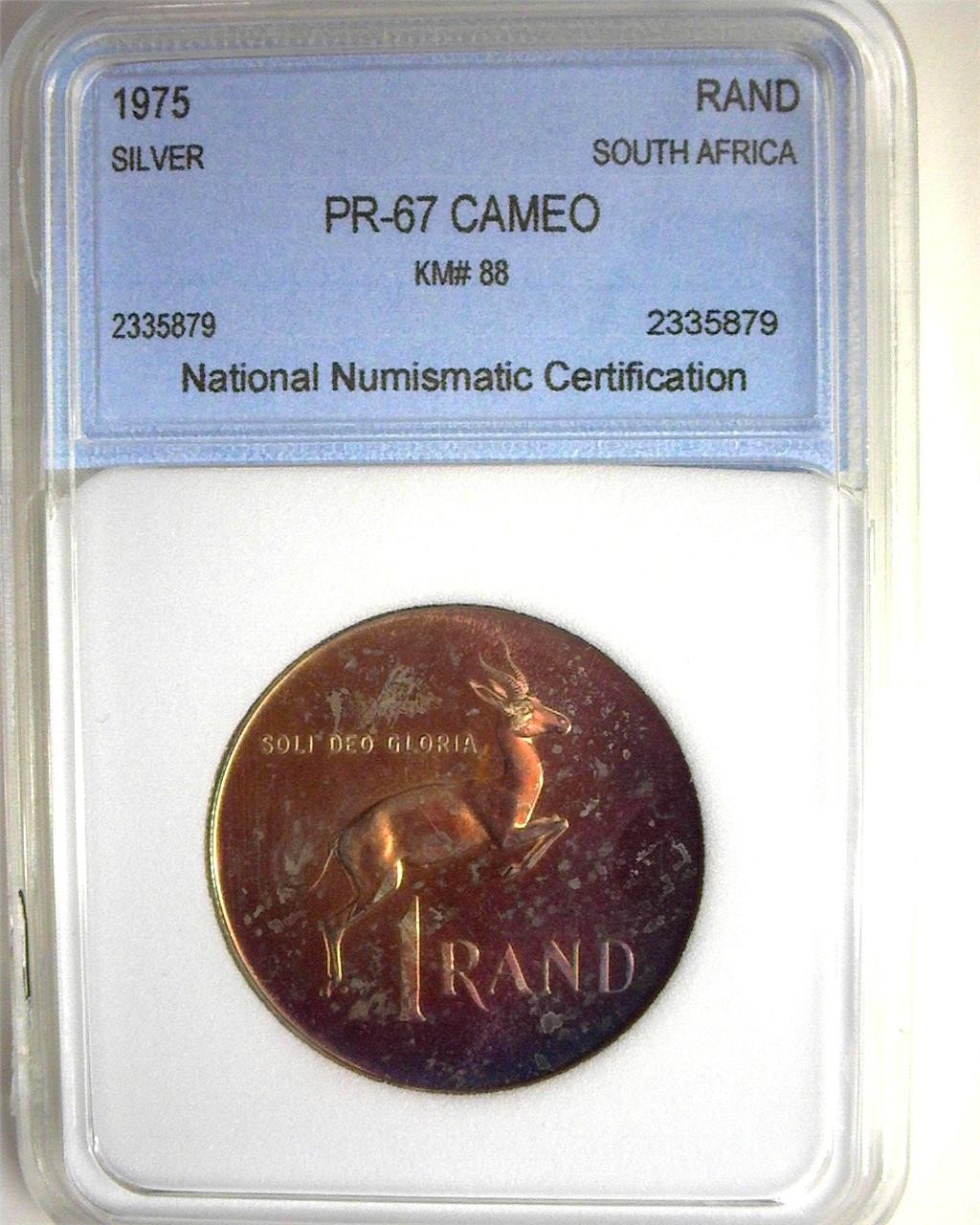 1975 Rand NNC PR67 Cameo S. Africa Silver