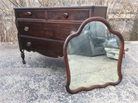 Antique Project Dresser with Mirror