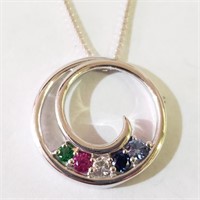 $100 Silver CZ Necklace