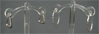 Two Mexican Sterling Silver Pair Earrings