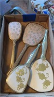 Vintage brushes and mirror sets