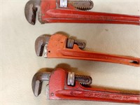 3 Heavy Duty PIpe Wrenches