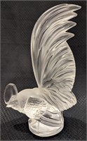Lalique Crystal Zodiac Rooster 8"H