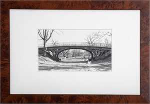 Kay Schrenk "Bridle Path Bridge" Selenium Print