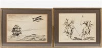 Carton Moore-Park - Two Signed Etchings