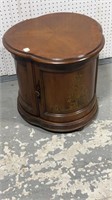 Inlaid One Door End Table