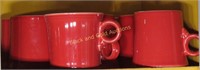 Eight Scarlet Fiesta Mugs