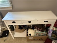 White Table 3 Drawers 47”x15.5”x31”