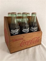 Coca-Cola Wood Carrier with International Bottles